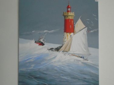 Painting titled "Tempete" by Thierry Guillemot, Original Artwork, Acrylic