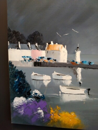 Painting titled "Belle-Ile" by Thierry Guillemot, Original Artwork, Acrylic