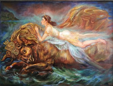 Картина под названием "Похищение. Золотой…" - Татьяна Мамонова, Подлинное произведение искусства, Масло