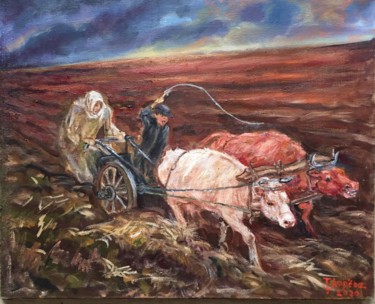 Картина под названием "От восхода и до зак…" - Татьяна Мамонова, Подлинное произведение искусства, Масло