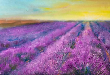 Painting titled "Lavender (Лаванда)" by Timur Mirzoev, Original Artwork, Oil