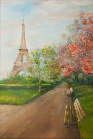 Картина под названием "Paris / Париж" - Тимур Мирзоев, Подлинное произведение искусства, Масло