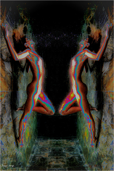 Arts numériques intitulée "Psychedelic beauty" par Thierry Nikolaeff, Œuvre d'art originale, Photo montage