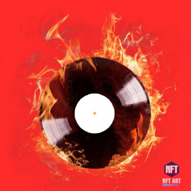 Cadre de disque NFT Arts numériques intitulée "Cadre de disque NFT" par T Pcr, Œuvre d'art originale, Photo montage