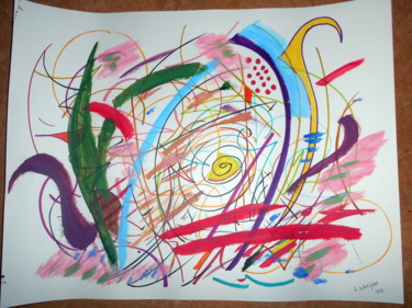 Schilderij getiteld "forms and colours" door Tom Schrijver, Origineel Kunstwerk, Acryl