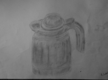 Tekening getiteld "the coffee pot" door Tom Schrijver, Origineel Kunstwerk, Potlood