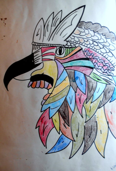 Tekening getiteld "indiana-bird" door Tom Schrijver, Origineel Kunstwerk, Potlood