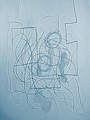 Tekening getiteld "thin lines" door Tom Schrijver, Origineel Kunstwerk, Potlood