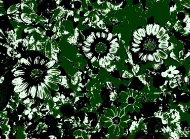 Photographie intitulée "3 flowers" par Tom Schrijver, Œuvre d'art originale, Photographie manipulée