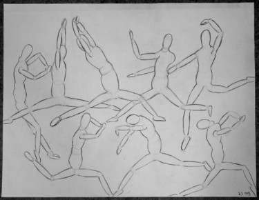 Tekening getiteld "movement" door Tom Schrijver, Origineel Kunstwerk, Potlood