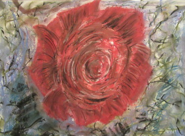 Tekening getiteld "rose" door Tom Schrijver, Origineel Kunstwerk, Pastel