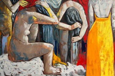 Pittura intitolato "Changing room" da Ta Byrne, Opera d'arte originale, Olio