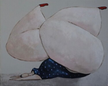 Картина под названием "The gymnast" - Ta Byrne, Подлинное произведение искусства, Масло