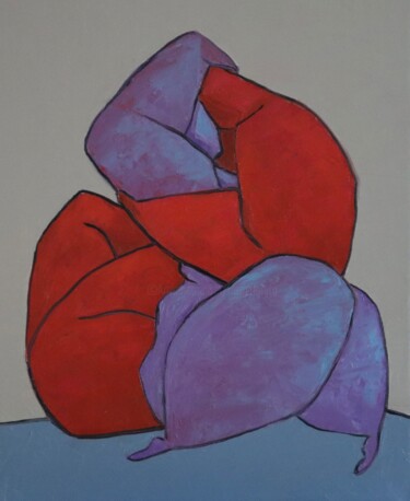 Картина под названием "Lovers in love" - Ta Byrne, Подлинное произведение искусства, Масло