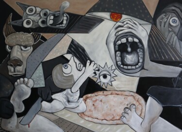 Pittura intitolato "Screams for Peace" da Ta Byrne, Opera d'arte originale, Olio
