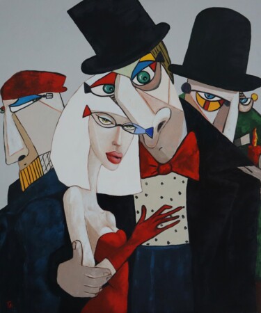 Painting titled "Pretty Woman" by Ta Byrne, Original Artwork, Oil