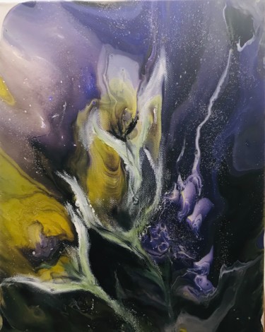 Painting titled "Blüte" by Tabea Schibler (TaBeArt), Original Artwork, Acrylic