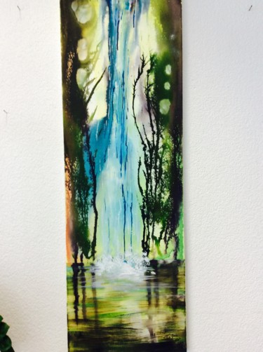 Peinture intitulée "Wasserfall" par Tabea Schibler (TaBeArt), Œuvre d'art originale, Acrylique Monté sur Châssis en bois