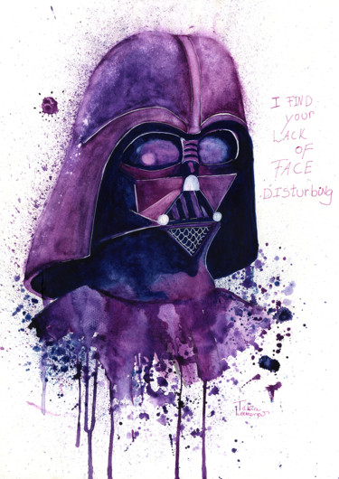 Painting titled "I find your lack of…" by Tabia Lourenço, Original Artwork, Watercolor