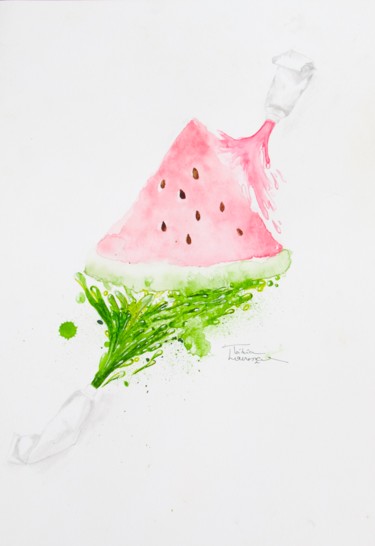 Pintura intitulada "watermelon" por Tabia Lourenço, Obras de arte originais