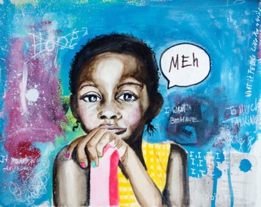 Pintura intitulada "Meh!" por Tabia Lourenço, Obras de arte originais