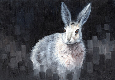 Malerei mit dem Titel "sunshine bunny" von Tabimory, Original-Kunstwerk, Öl