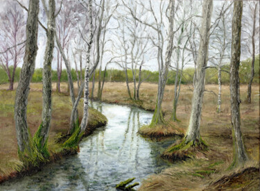 Pintura titulada "Spring forest" por Tabimory, Obra de arte original, Oleo