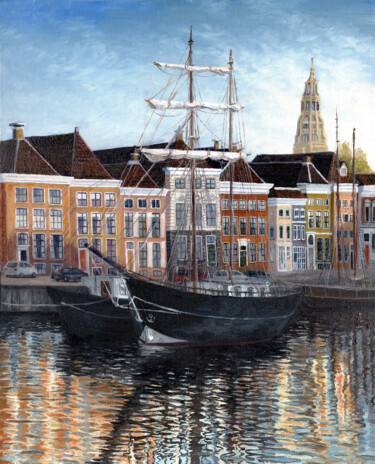 Painting titled "Groningen Netherlan…" by Tabimory, Original Artwork, Oil