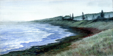 Pittura intitolato "Muriwai Beach, New…" da Tabimory, Opera d'arte originale, Olio