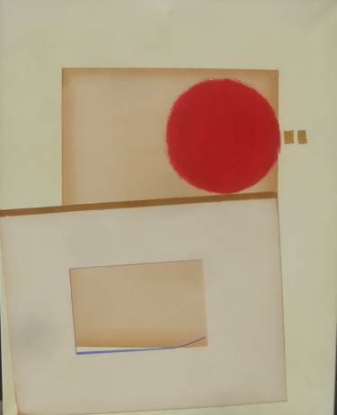 Collagen mit dem Titel "Aus dem Rahmen 1" von Roland Hoelderle, Original-Kunstwerk, Collagen
