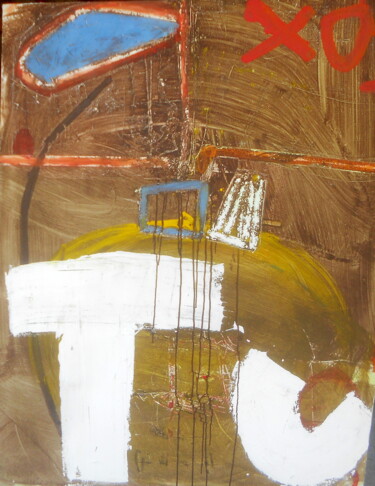 Malerei mit dem Titel "T und U" von Roland Hoelderle, Original-Kunstwerk, Acryl