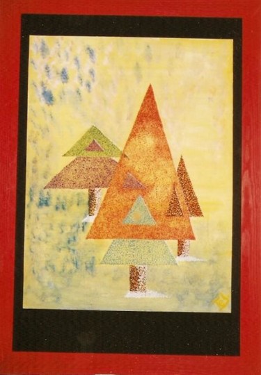 Peinture intitulée "SAPINS" par Jacques Teboul, Œuvre d'art originale