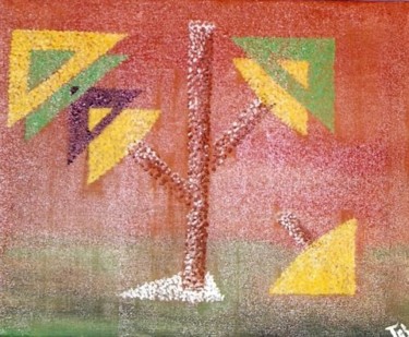 Peinture intitulée "la chute" par Jacques Teboul, Œuvre d'art originale, Huile