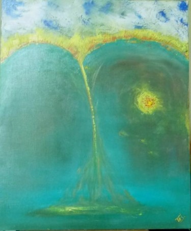 Peinture intitulée "Cyclone...L'oeil" par Jacques Teboul, Œuvre d'art originale, Huile