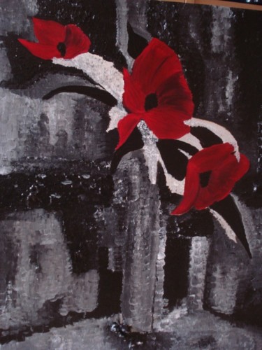 Peinture intitulée "bouquet" par Sab, Œuvre d'art originale