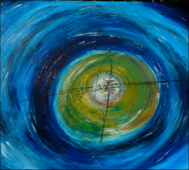 Peinture intitulée "océan" par Sab, Œuvre d'art originale, Huile