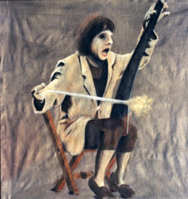 Painting titled "Dimitri harpiste" by Valérie Voinchet, Original Artwork