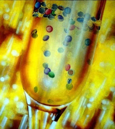 Peinture intitulée "Les bulles colorées" par Valérie Voinchet, Œuvre d'art originale