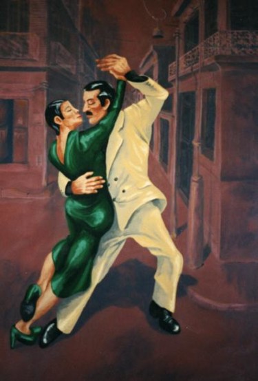 Painting titled "Les danseurs de Tan…" by Valérie Voinchet, Original Artwork
