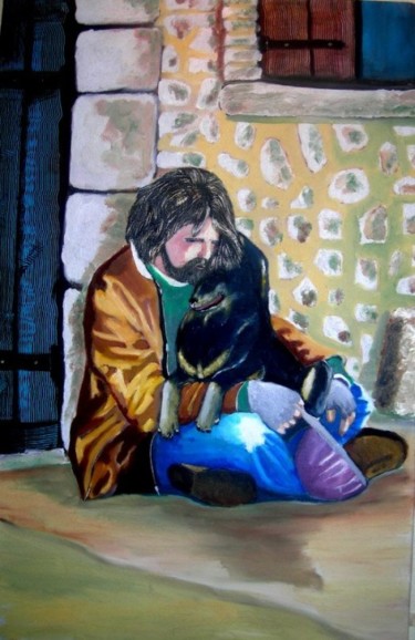 Peinture intitulée "La manche avec tend…" par Tablogduperrier, Œuvre d'art originale, Huile
