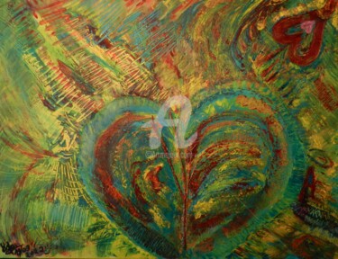 Peinture intitulée "n° 120 " Les Amours…" par Les Lumières De Ma Vie, Œuvre d'art originale, Huile