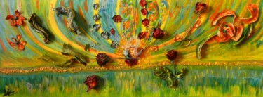 Pintura intitulada "n°72 "le soleil de…" por Les Lumières De Ma Vie, Obras de arte originais, Acrílico