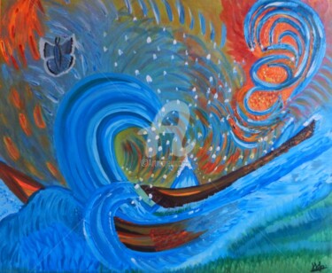 Peinture intitulée "n°60 "Les vagues de…" par Les Lumières De Ma Vie, Œuvre d'art originale, Acrylique