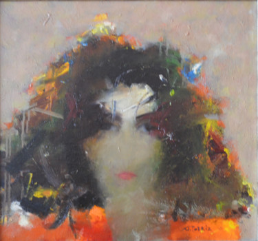 Painting titled "Woman Portrait-1" by Tabriz Abdullayev, Original Artwork, Oil