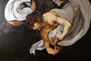 Pittura intitolato ""Angelo di San Matt…" da Licia Chiappori, Opera d'arte originale