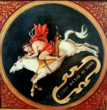 Malerei mit dem Titel "allegoria-della-pas…" von Licia Chiappori, Original-Kunstwerk, Öl