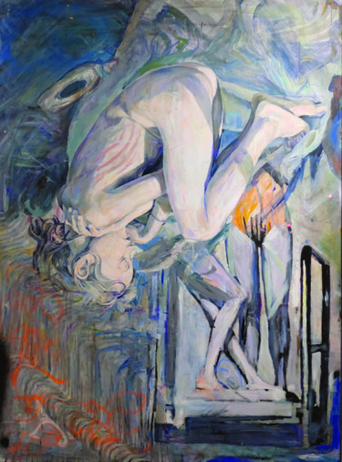 Painting titled "Fany erinnert sich…" by Tada Tru Chill, Original Artwork, Acrylic