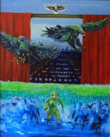 Painting titled "Eagles" by Tadeusz Iwańczuk, Original Artwork, Other