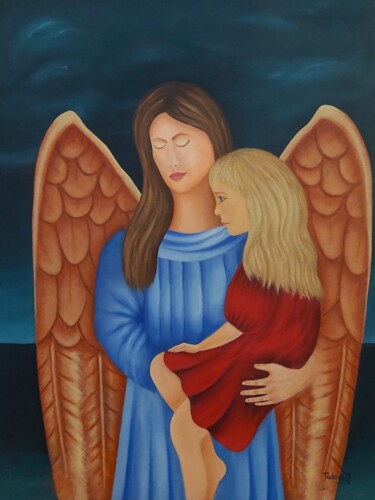 Pittura intitolato "GUARDIAN ANGEL" da Tady Divjak, Opera d'arte originale, Acrilico