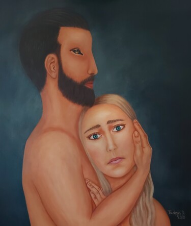Painting titled "CONSOLATION" by Tady Divjak, Original Artwork, Acrylic